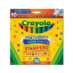 CRAYOLA - 10 MARQUEURS TIMBREURS ULTRA-CLEAN
